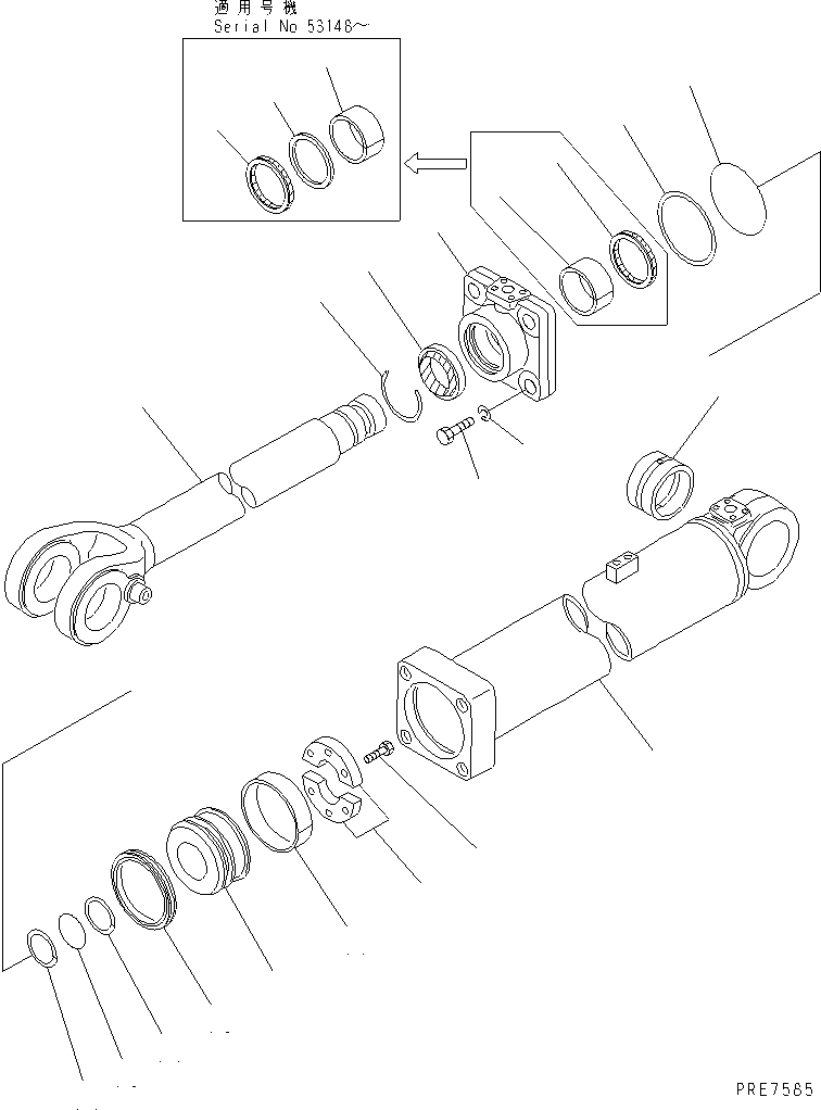 CYLINDER ASS'Y,LIFT 707-01-08591 KOMATSU