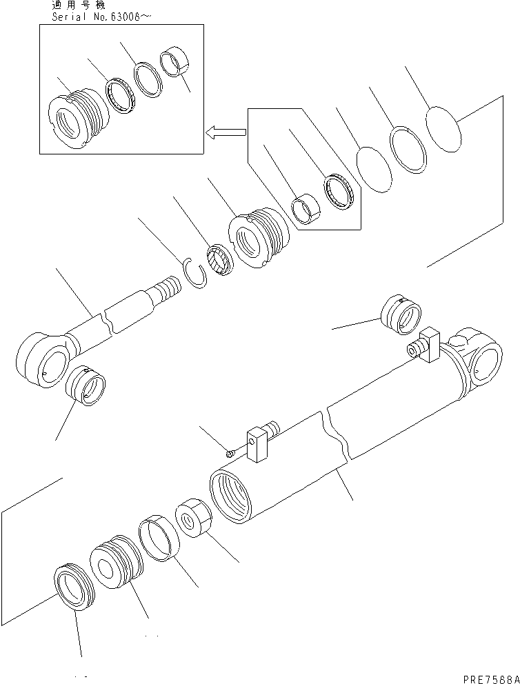 SERVICE KIT,STEERING CYLINDER 707-99-24610 KOMATSU