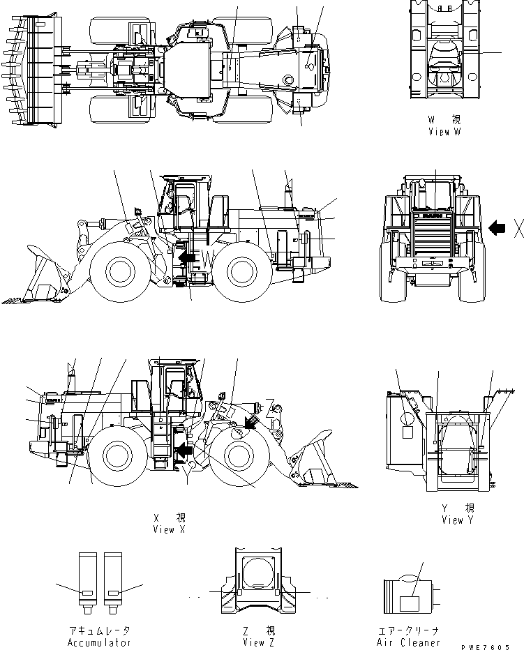 PLATE, SAFETY,HOOD 09805-10500 KOMATSU