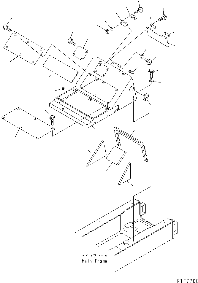 SHEET,R.H. 22T-54-25610 KOMATSU