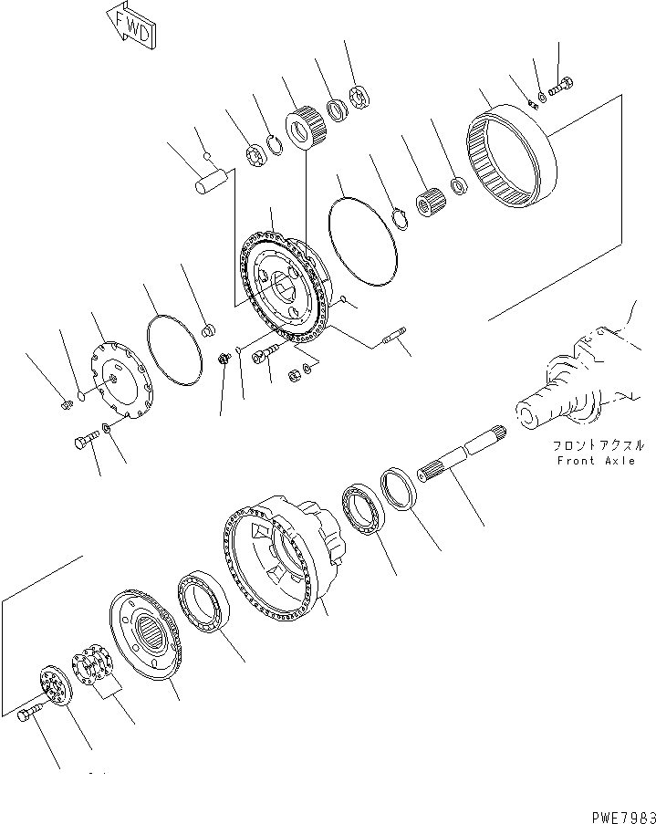 Бортовой редуктор в сборе 428-22-22100 KOMATSU