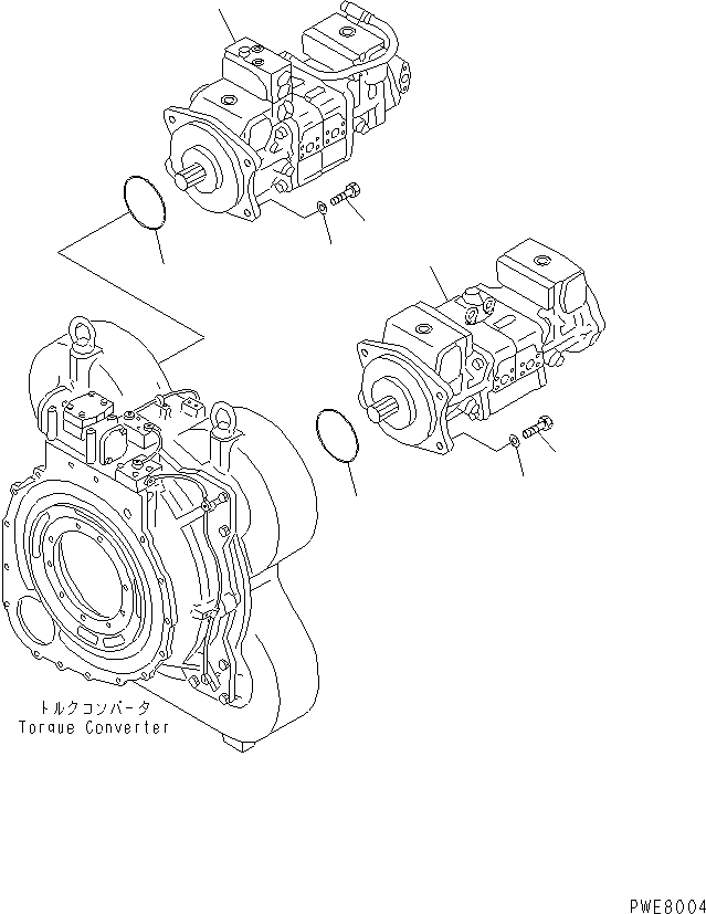 PUMP ASS'Y,LOADER (\0\708-25-03042) KOMATSU