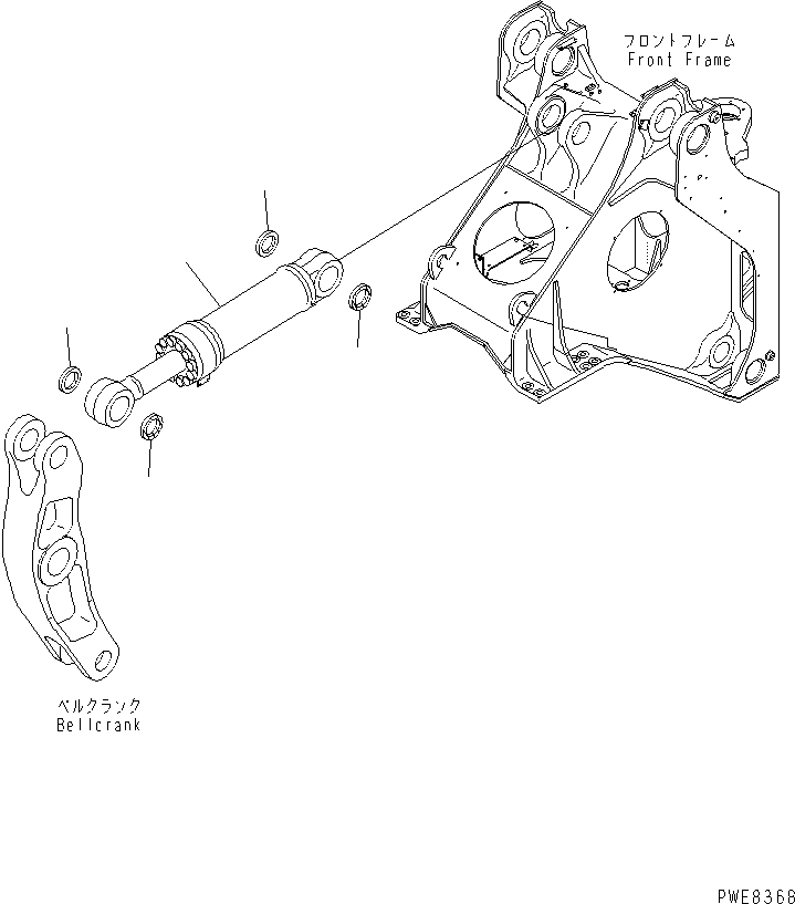 CYLINDER ASS'Y,DUMP (707-01-01220) KOMATSU