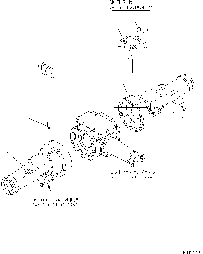 HOUSING,L.H. 415-22-23320 KOMATSU