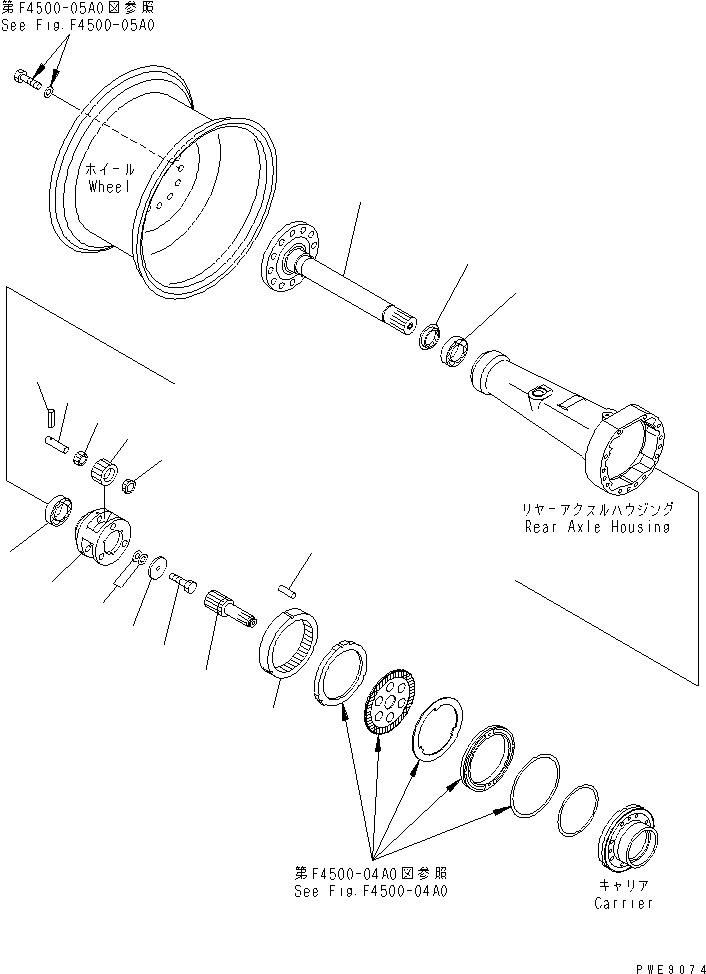 AXLE,REAR 415-23-21002 KOMATSU