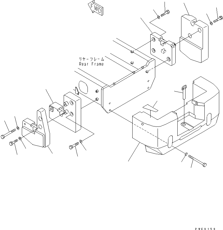 WEIGHT, 125KG,L.H. 418-U77-2410 KOMATSU
