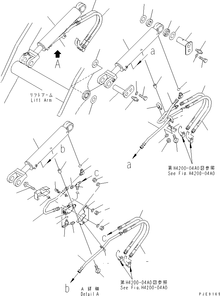 CYLINDER ASS'Y,LIFT (707-00-08680) KOMATSU