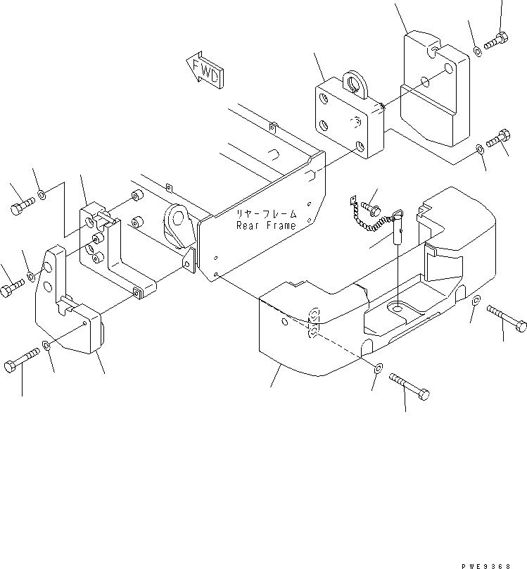 WEIGHT,L.H. 417-U77-2160 KOMATSU