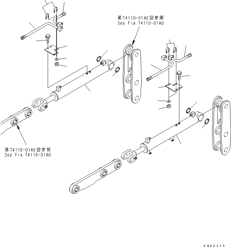 CYLINDER ASS'Y,BUCKET, L.H. (707-00-02410) KOMATSU