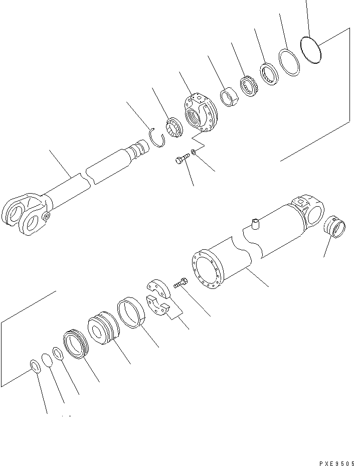 CYLINDER ASS'Y,LIFT 707-01-08561 KOMATSU