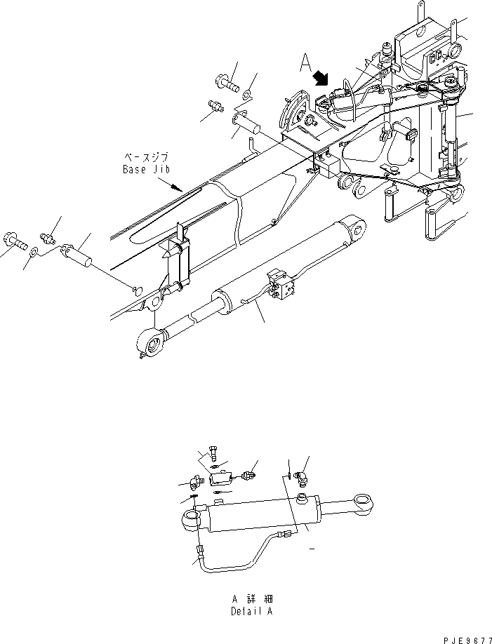CYLINDER ASS'Y,JIB LOCK (23S-63-08091) KOMATSU