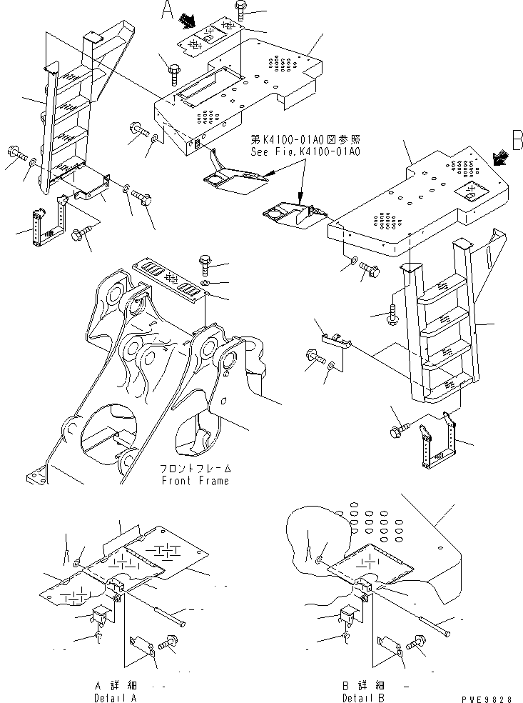 LADDER,L.H. 426-Z84-3291 KOMATSU