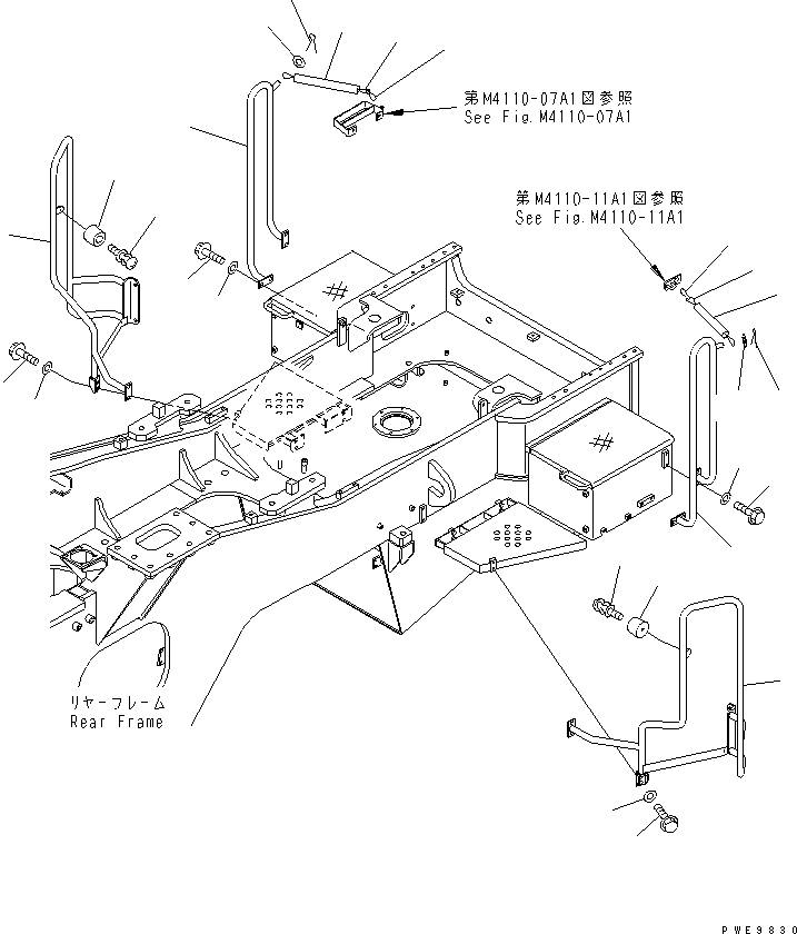HANDRAIL,L.H. 426-Z84-3311 KOMATSU