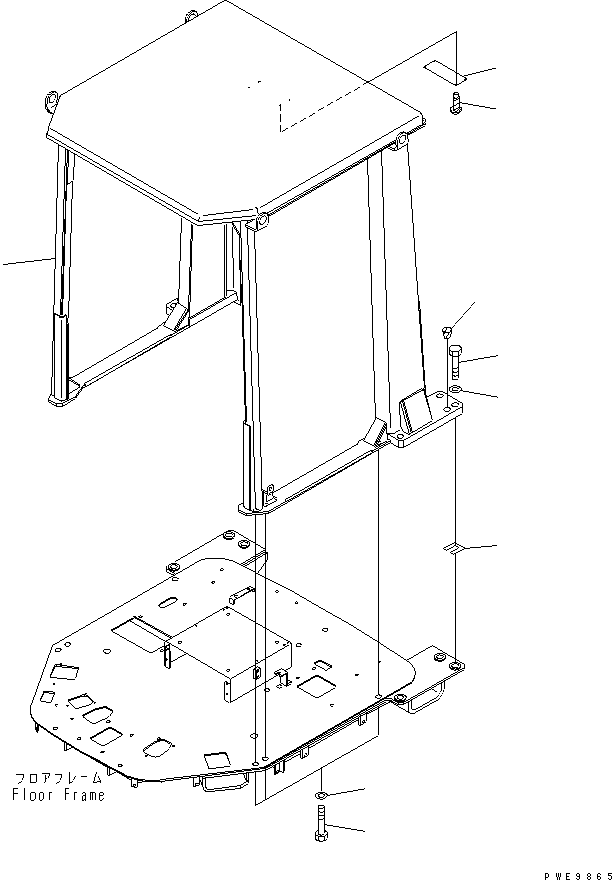 ROPS CANOPY ASS'Y 421-921-2060 KOMATSU