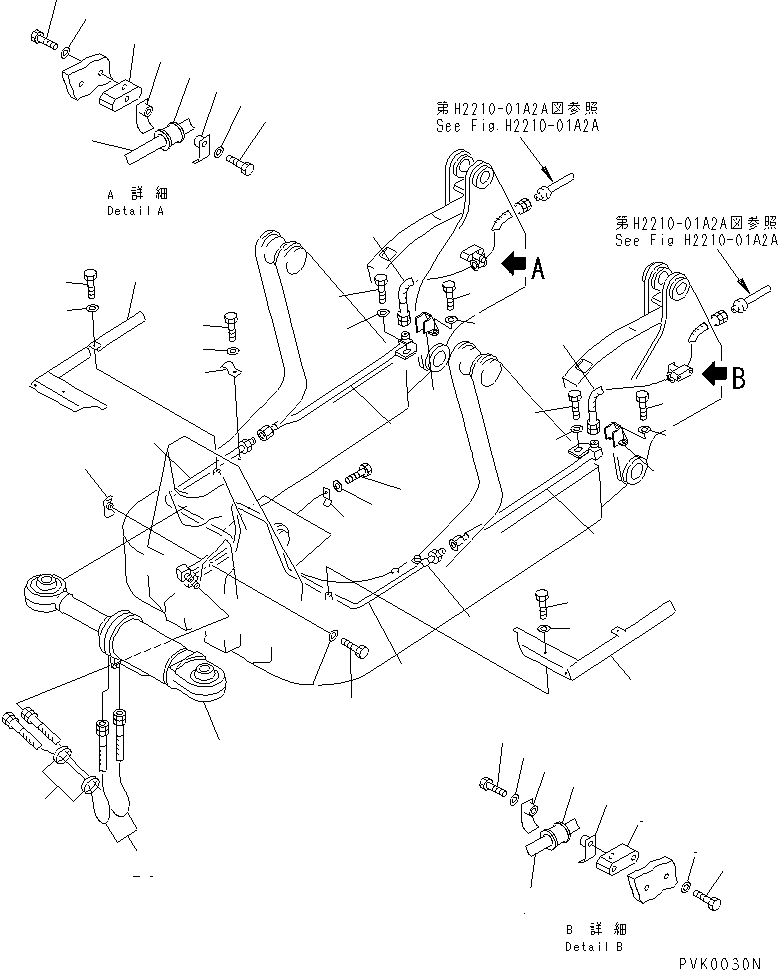 Трубка левая 130-62-82940 KOMATSU