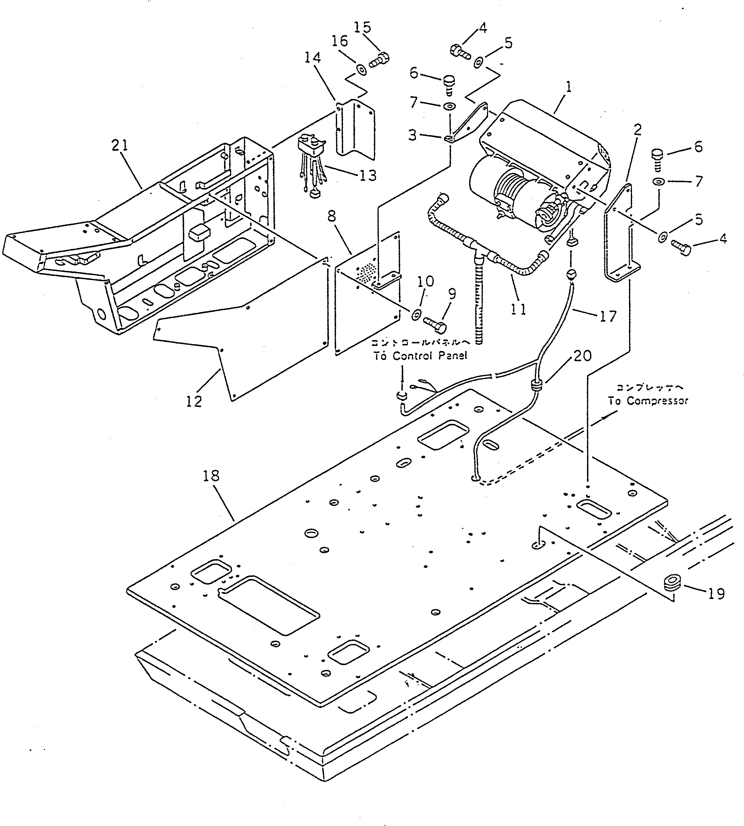 BOX,R.H. 20D-978-4530 KOMATSU