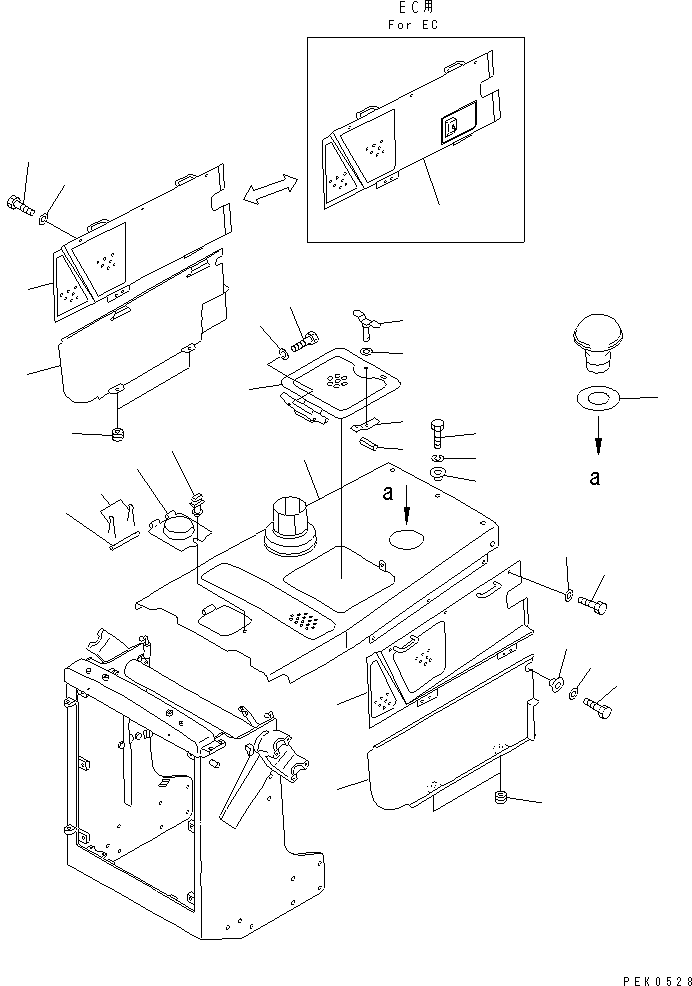 COVER,R.H. (FOR EC) (OP) 134-54-31760 KOMATSU