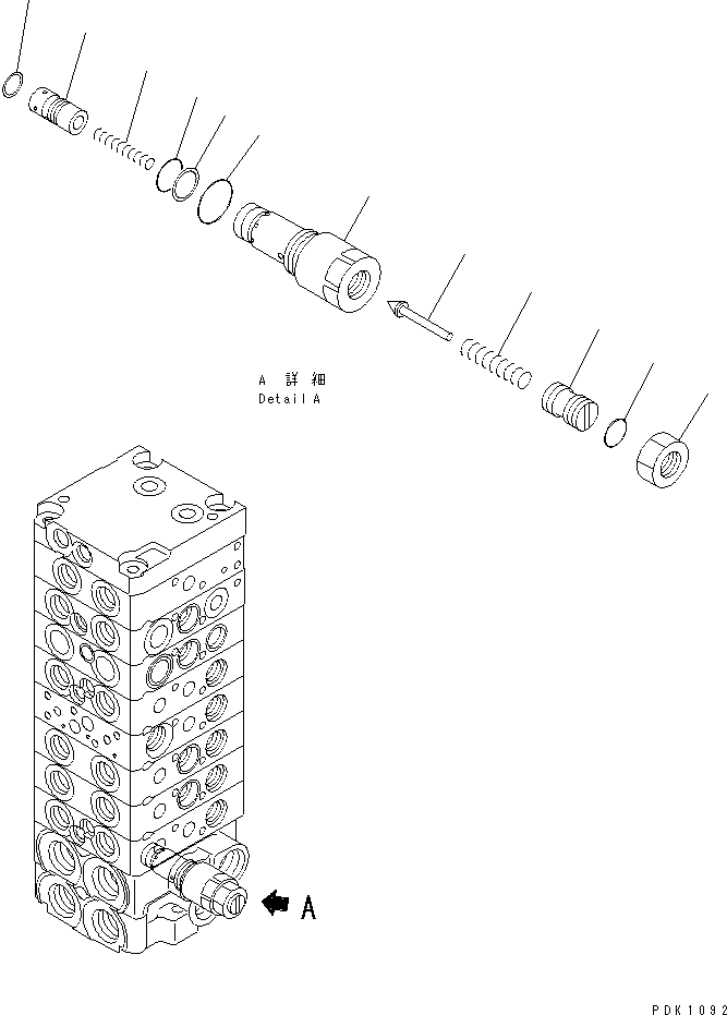 Клапан в сборе, предохранительный 723-10-15101 KOMATSU