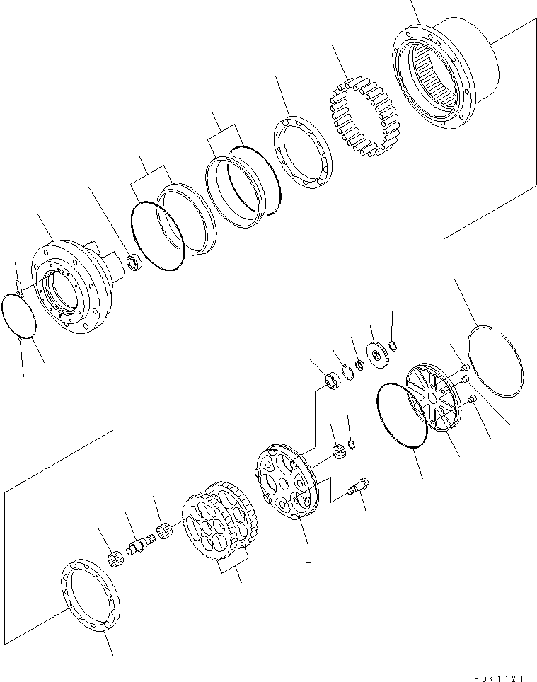 SPUR GEAR KIT (3 PIECES) TZ573B1107-00 KOMATSU