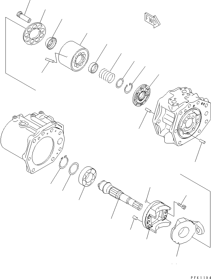 SHAFT,REAR (\7\708-2H-22420) KOMATSU