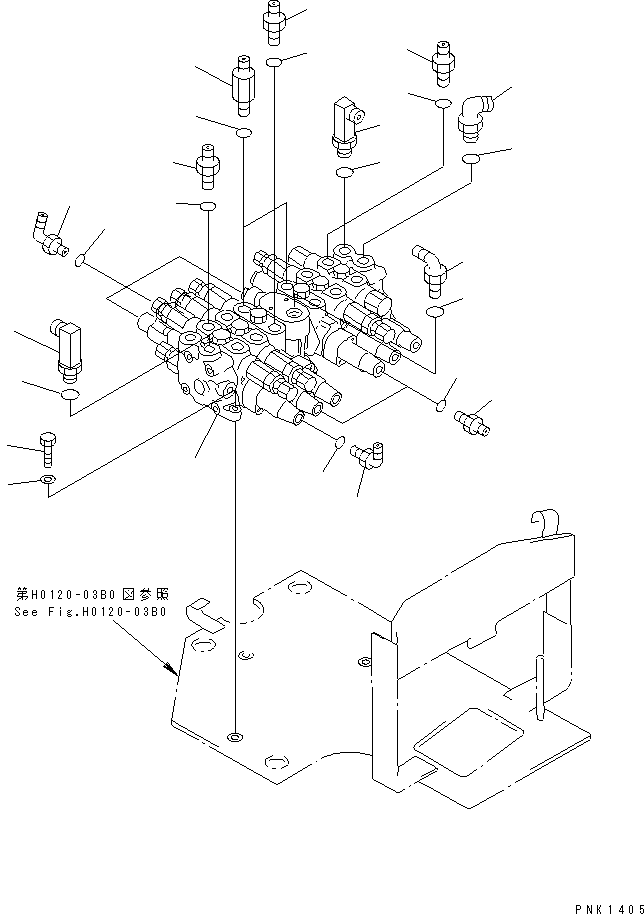 VALVE ASS'Y,(SEE FIG.Y1682-01B1) (20U-60-23220) KOMATSU