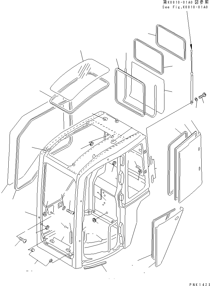 Кабина в сборе 20U-54-00083 KOMATSU