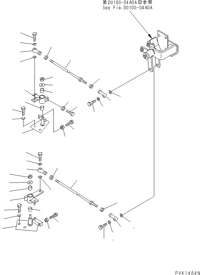 LEVER,(FOR TWO LEVERS STEERING) 114-43-48462 KOMATSU