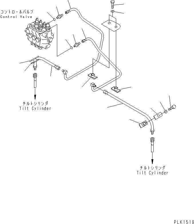 Трубка левая 114-62-44150 KOMATSU