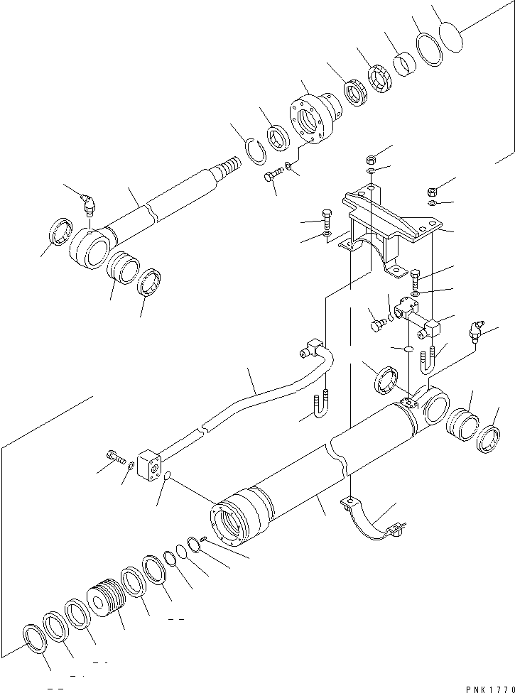 CYLINDER ASS'Y,BUCKET 203-63-02790 KOMATSU