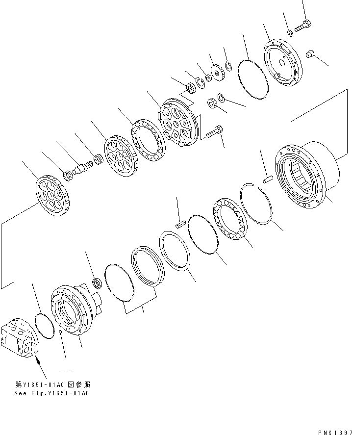 SPUR GEAR KIT (3 PIECES) TZ205B1107-01 KOMATSU
