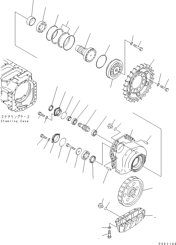 FINAL DRIVE ASS'Y,L.H. 124-27-00012 KOMATSU