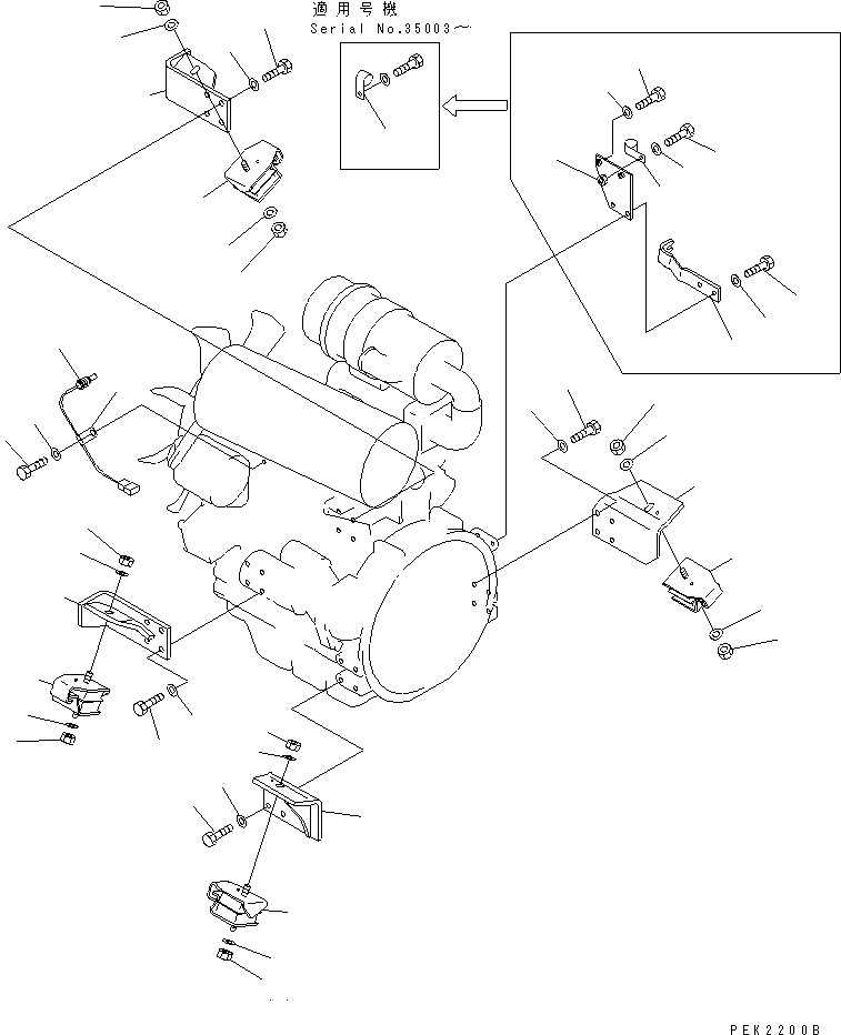 BRACKET,FRONT L.H. 20S-01-81280 KOMATSU