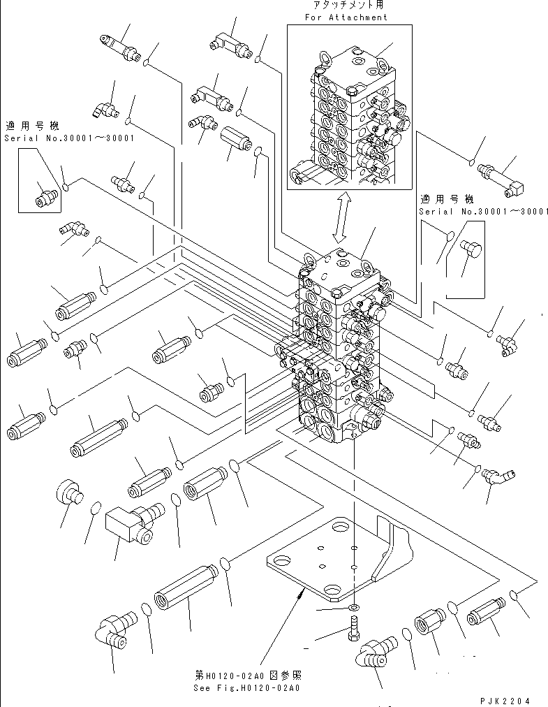 CONTROL VALVE,(FOR ATTACHMENT) (\0\723-1A-11909) KOMATSU