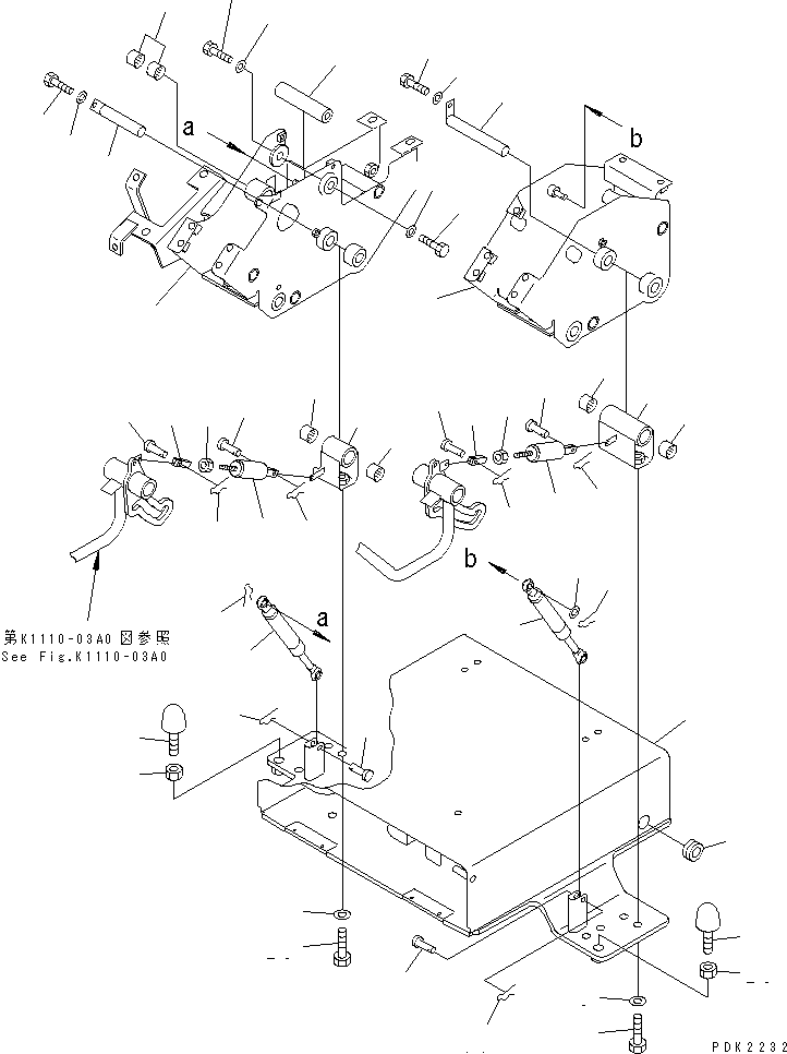 BRACKET,(FOR 1 ATTACHMENT AND PAT) 20T-910-8681 KOMATSU