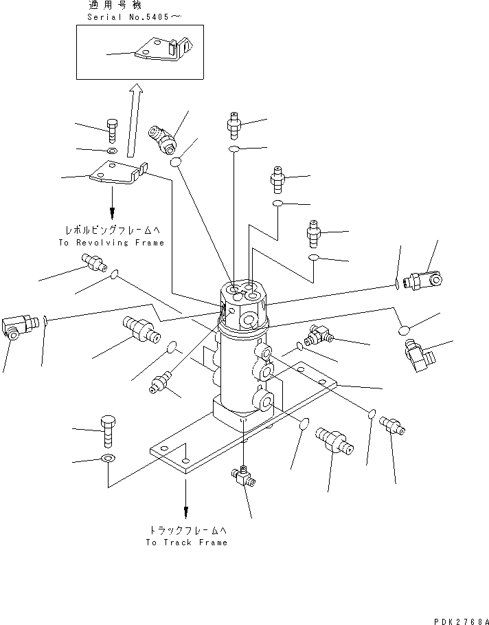 SWIVEL JOINT ASS'Y,(SEE FIG.Y1627-01A0) (\0\703-06-22110) KOMATSU