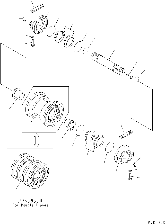TRACK ROLLER ASS'Y,SINGLE 131-30-00340 KOMATSU
