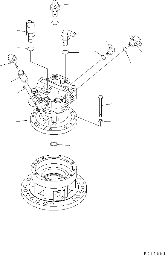 MOTOR ASS'Y,(WITH S.B.C. VALVE) (708-7T-00410) KOMATSU