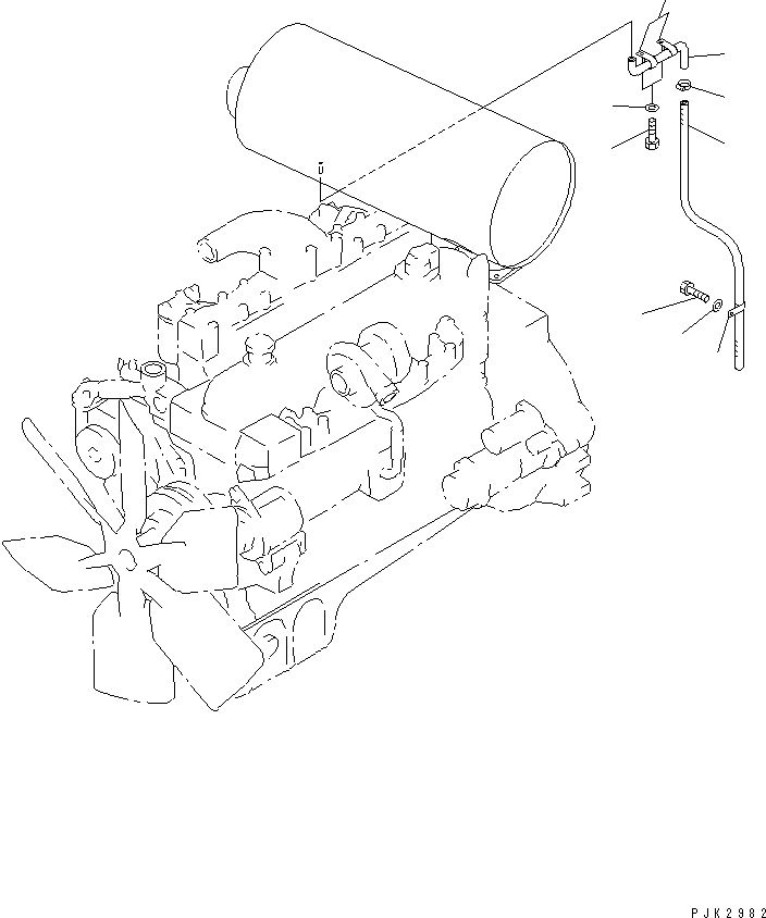 Трубка 14S-01-11220 KOMATSU