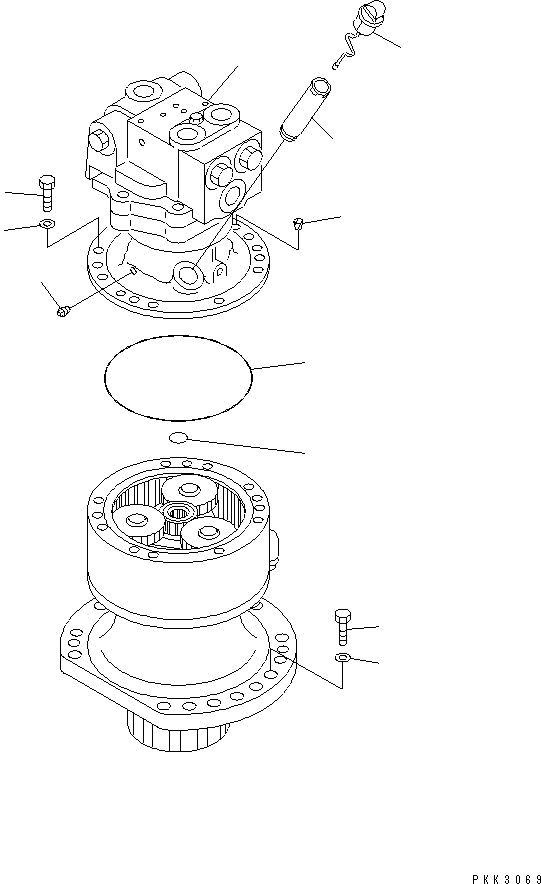 SWING MOTOR ASS'Y,(SEE FIG.Y1640-01A0) (706-73-01211) KOMATSU