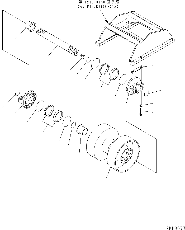Опорный каток в сборе 14S-30-00012 KOMATSU