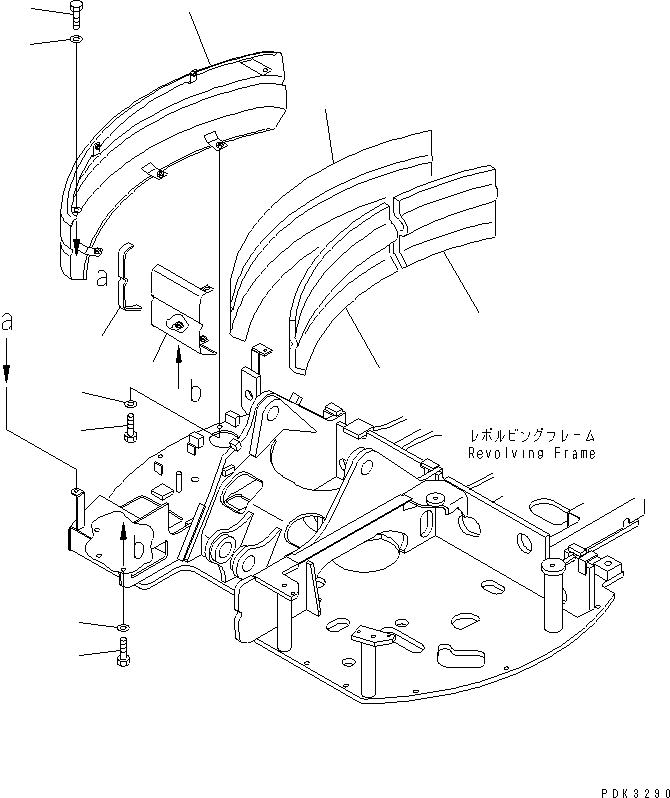 COVER ASS'Y,R.H. 21W-46-32101 KOMATSU