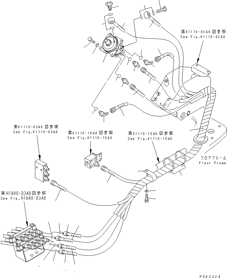 HOSE¤ 1600MM,YELLOW-RED 20T-62-83290 KOMATSU