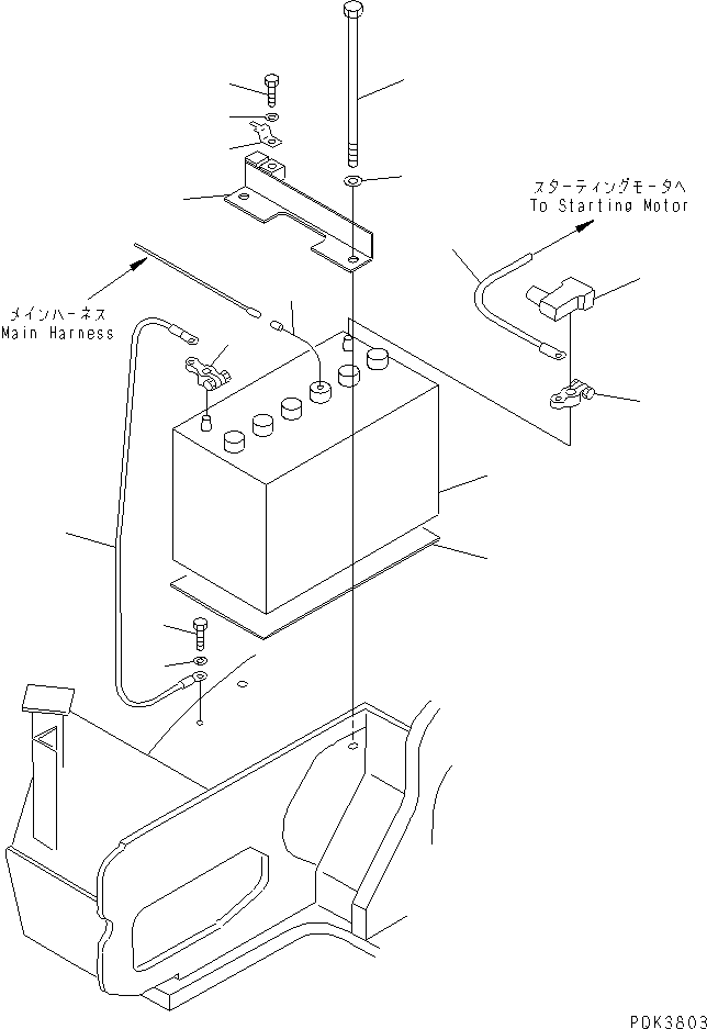BATTERY (75D31R) 20U-60-21410 KOMATSU