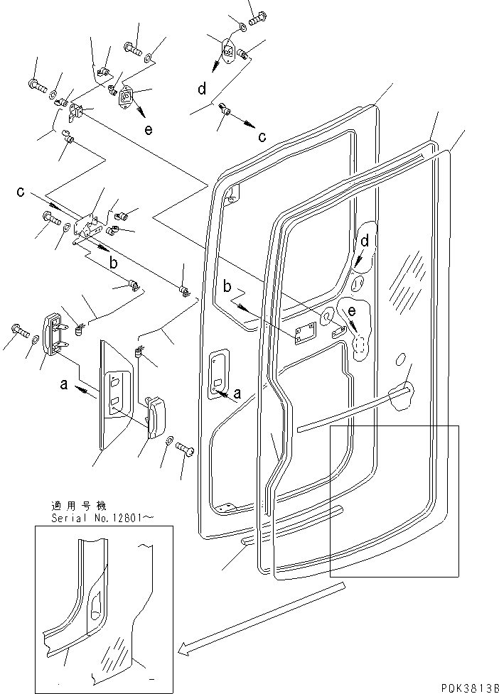 GLASS,DOOR 21W-54-34340 KOMATSU