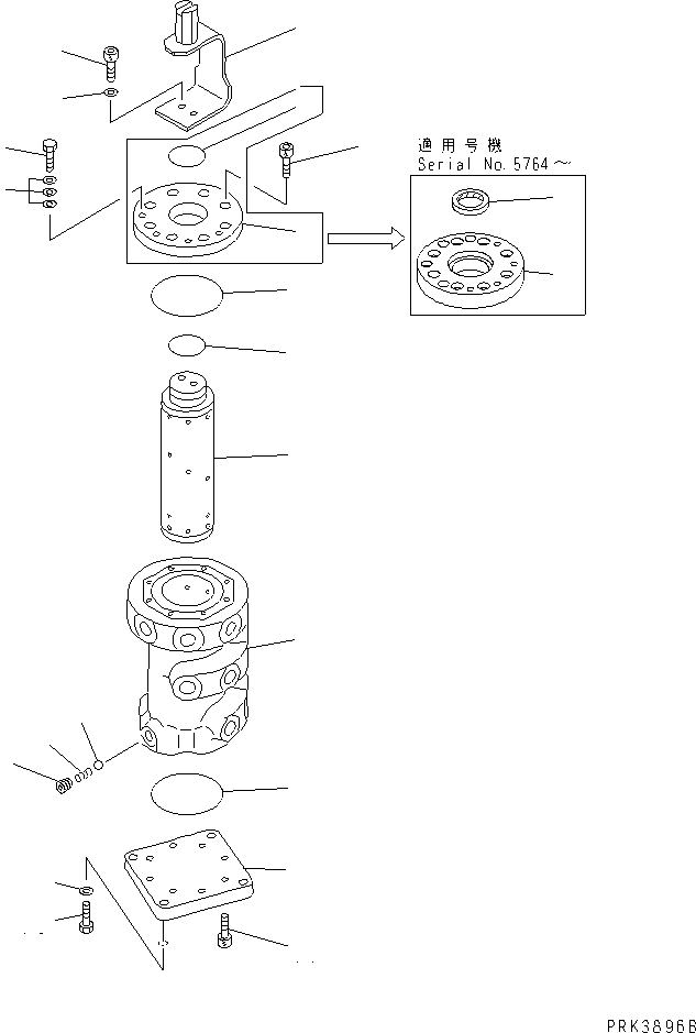 клапан в сборе 20U-62-23702 KOMATSU