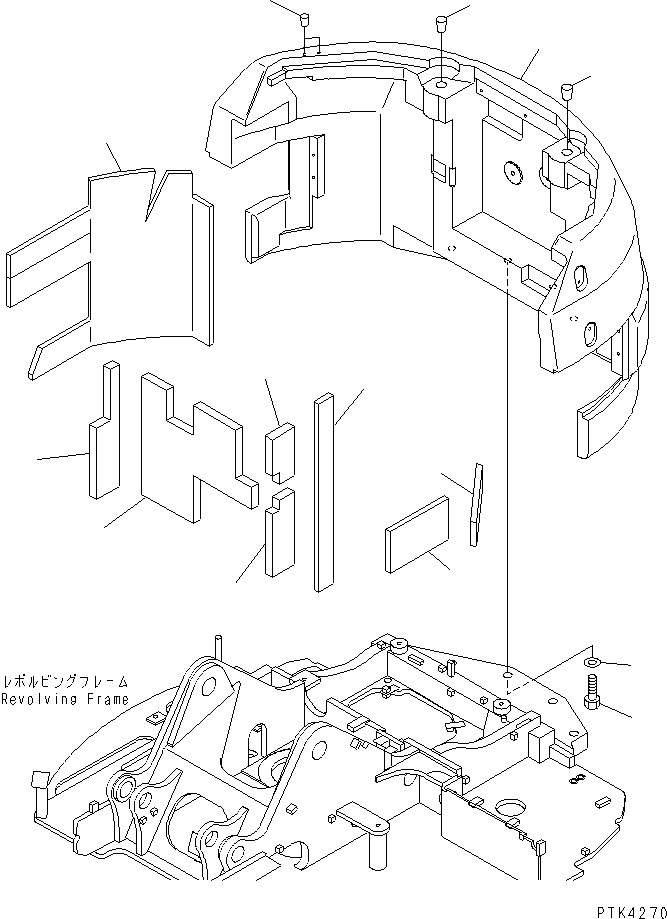 COUNTER WEIGHT 21Y-46-17770 KOMATSU