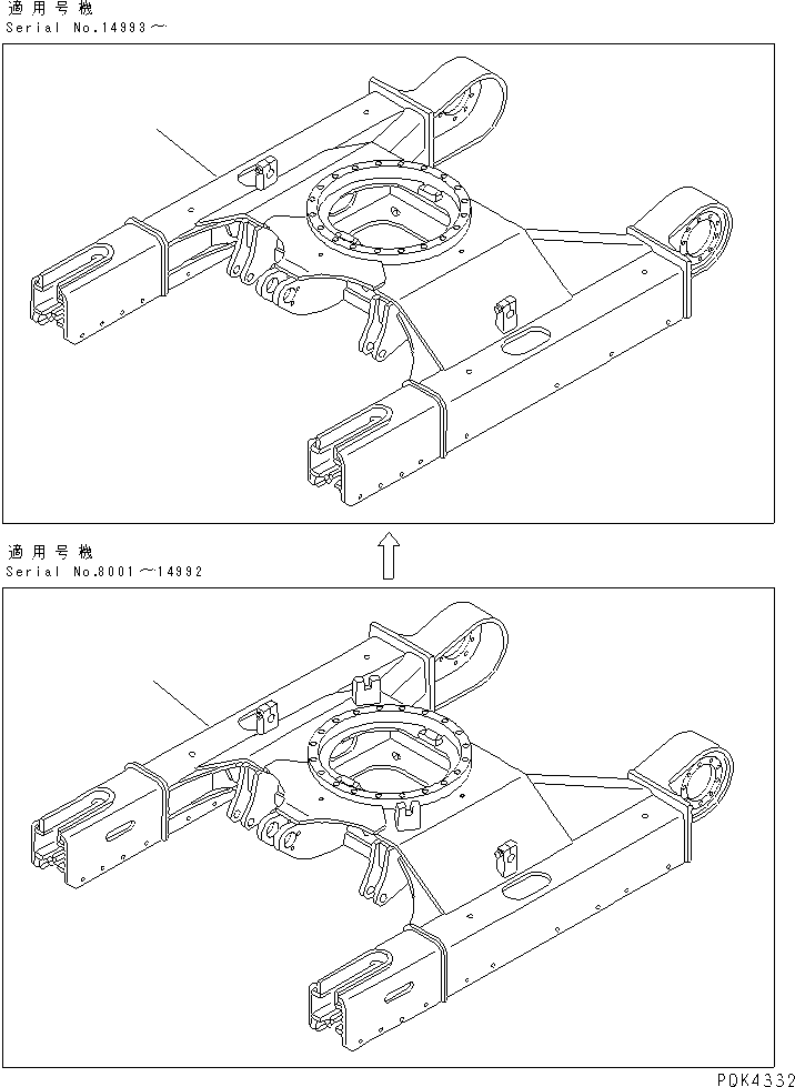 Рама гусеничной тележки 20U-30-21115 KOMATSU