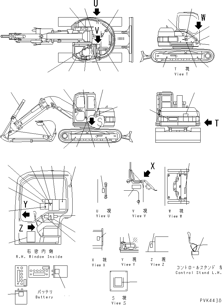 PLATE¤ MARK,PC128UU 21Y-98-17110 KOMATSU
