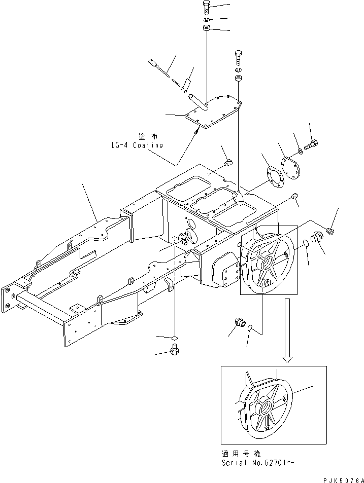 CASE FRAME ASS'Y 10G-21-41102 KOMATSU