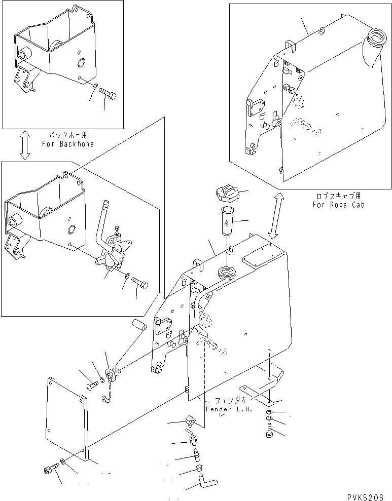 TANK,(FOR ROPS CAB) 104-04-41230 KOMATSU